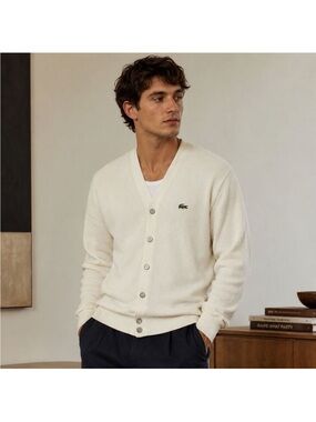 Vintage 1970'S Lacoste IZOD acrylic knit cardigan men's size XXL